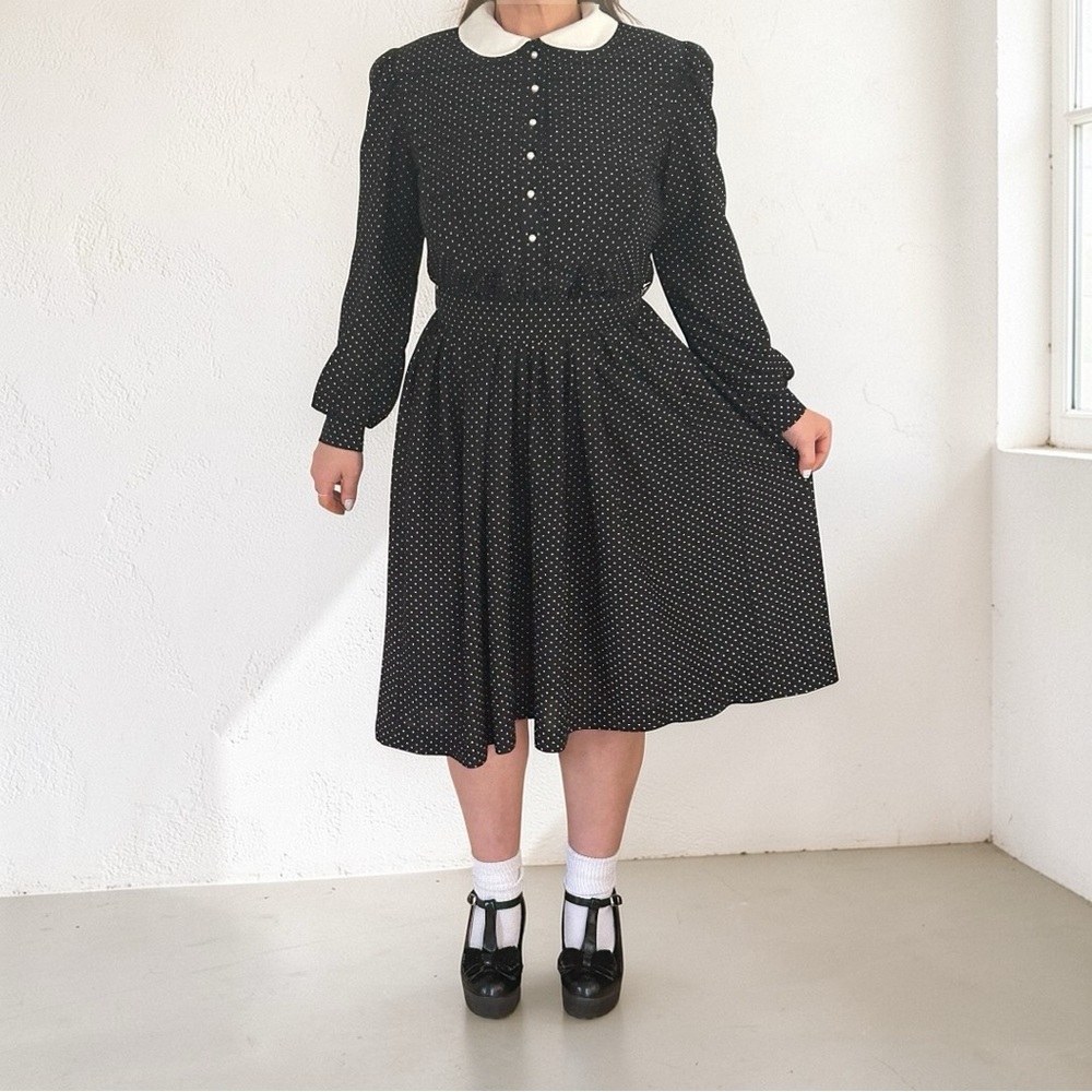 Vintage Sears Secretary Shirt Dress Sexy Teacher HeadMaster 10P Pockets Belt - Picture 2 of 16